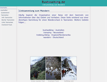 Tablet Screenshot of bushwalking.silke-schlueter.de